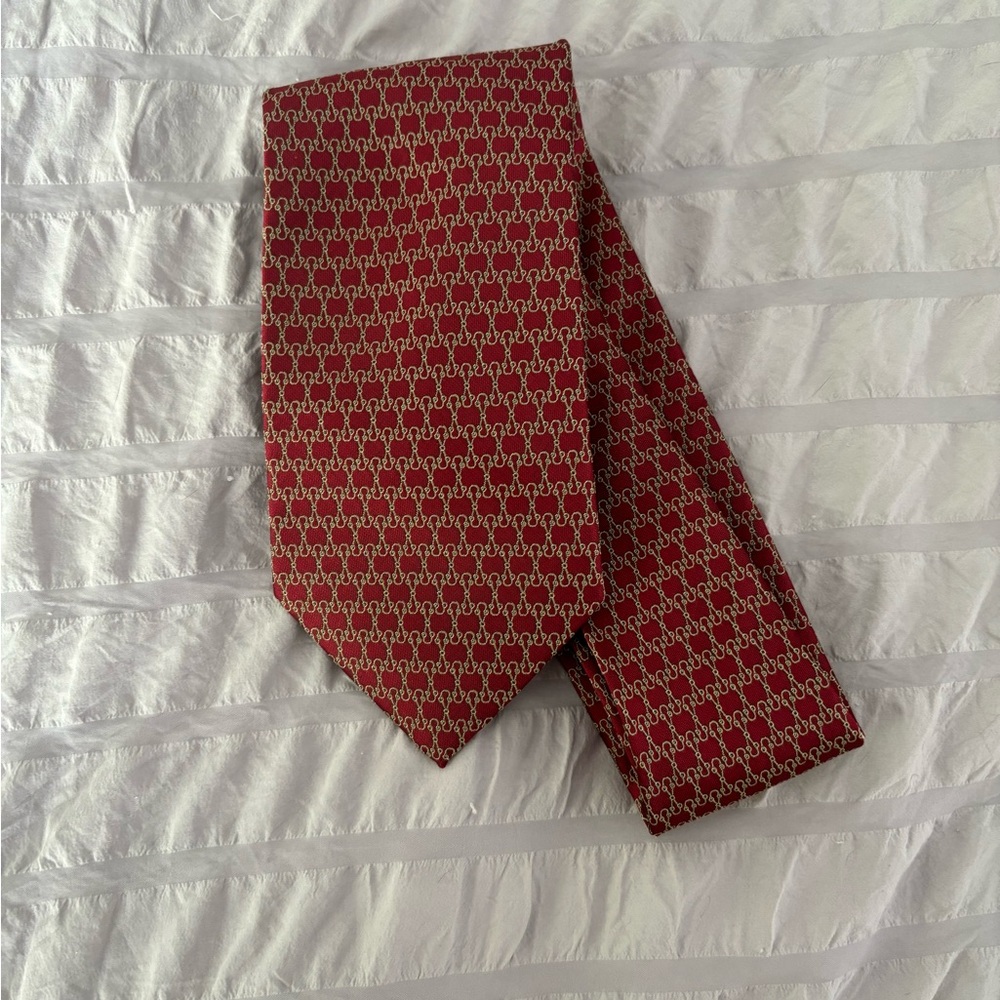 Gucci Red & Gold Tie